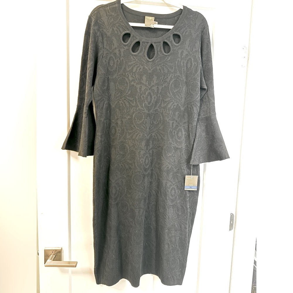 Taylor  Gray Long Sleeve Dress